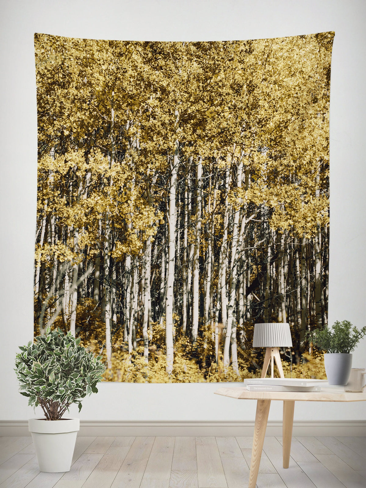 Autumn Aspen Forest Wall Tapestry - Decorative Tapestries