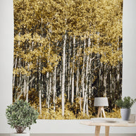 Autumn Aspen Forest Wall Tapestry - Decorative Tapestries
