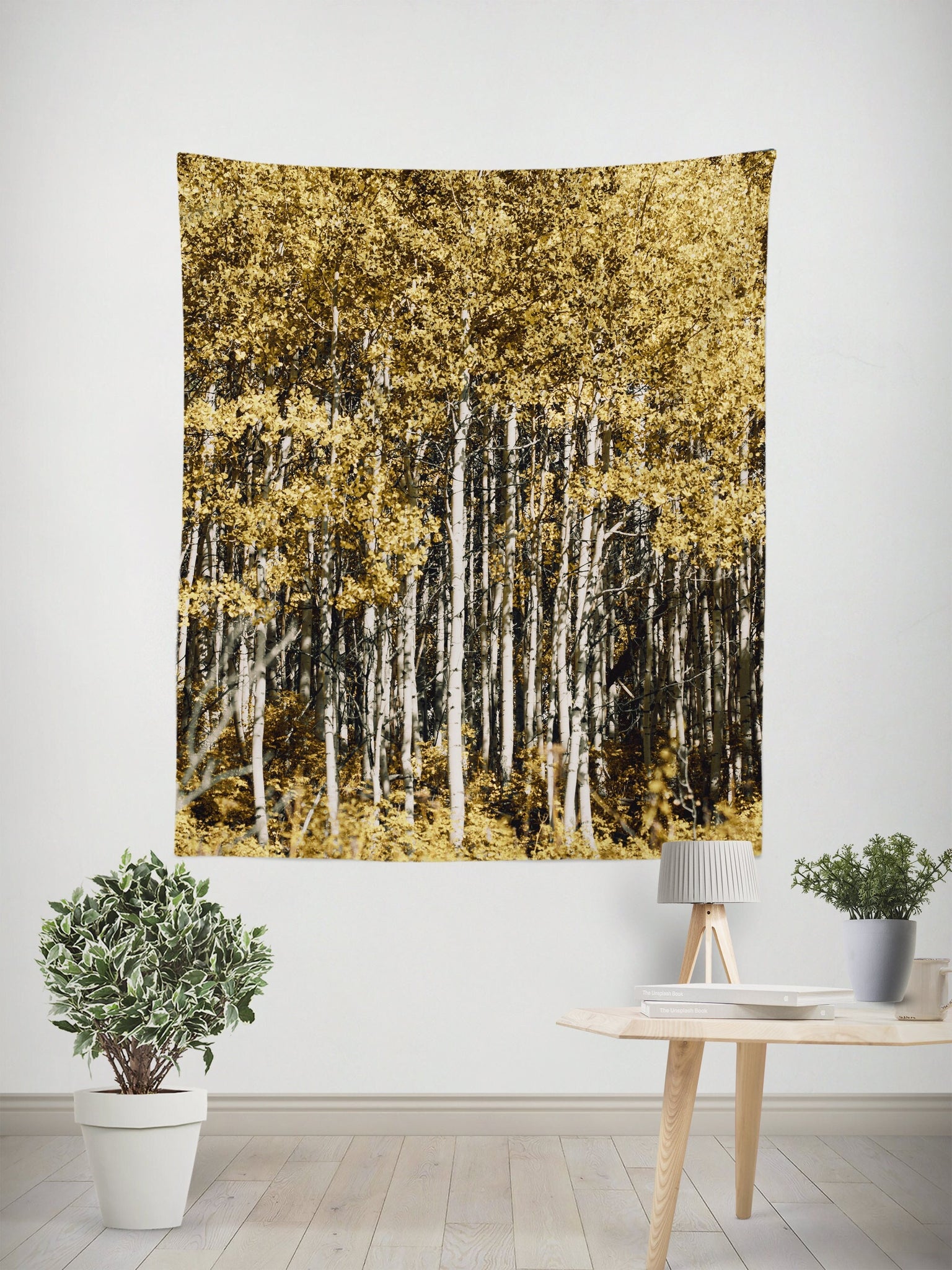 Autumn Aspen Forest Wall Tapestry - Decorative Tapestries