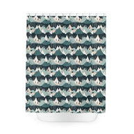 Bears and Mountains Shower Curtain 71x74 inches Rustic