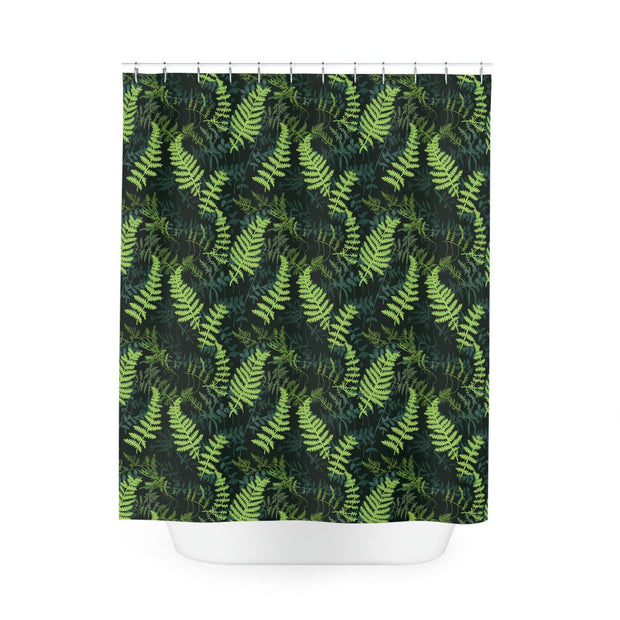 Green Ferns Shower Curtain 71x74 inches Garden Cottagecore