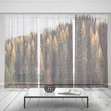 Autumn Forest Curtain Set of 3 150x84 inches - Pine Trees