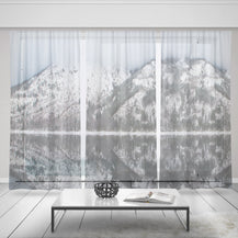 Mountain Lake Window Curtain Set of 3 150x84 inches -