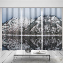Mountain Lake Window Curtain Set of 3 150x84 inches -