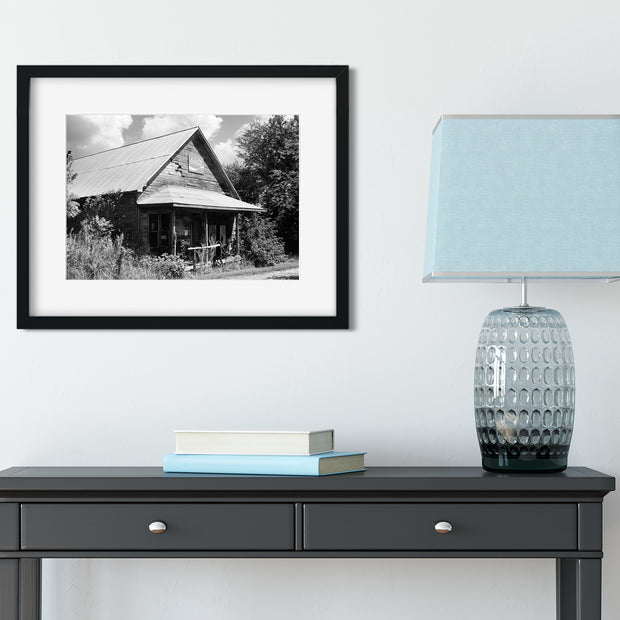 Indiana General Store Black and White Wall Art Print -
