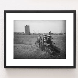 Industrial Meadow Black and White Photo Print - Photography