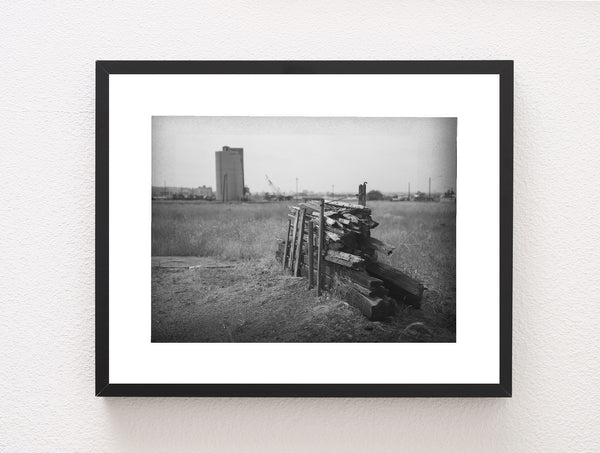 Industrial Meadow Black and White Photo Print - Photography