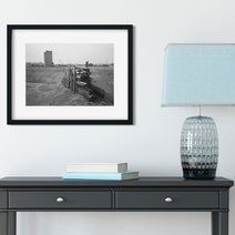 Industrial Meadow Black and White Photo Print - Photography