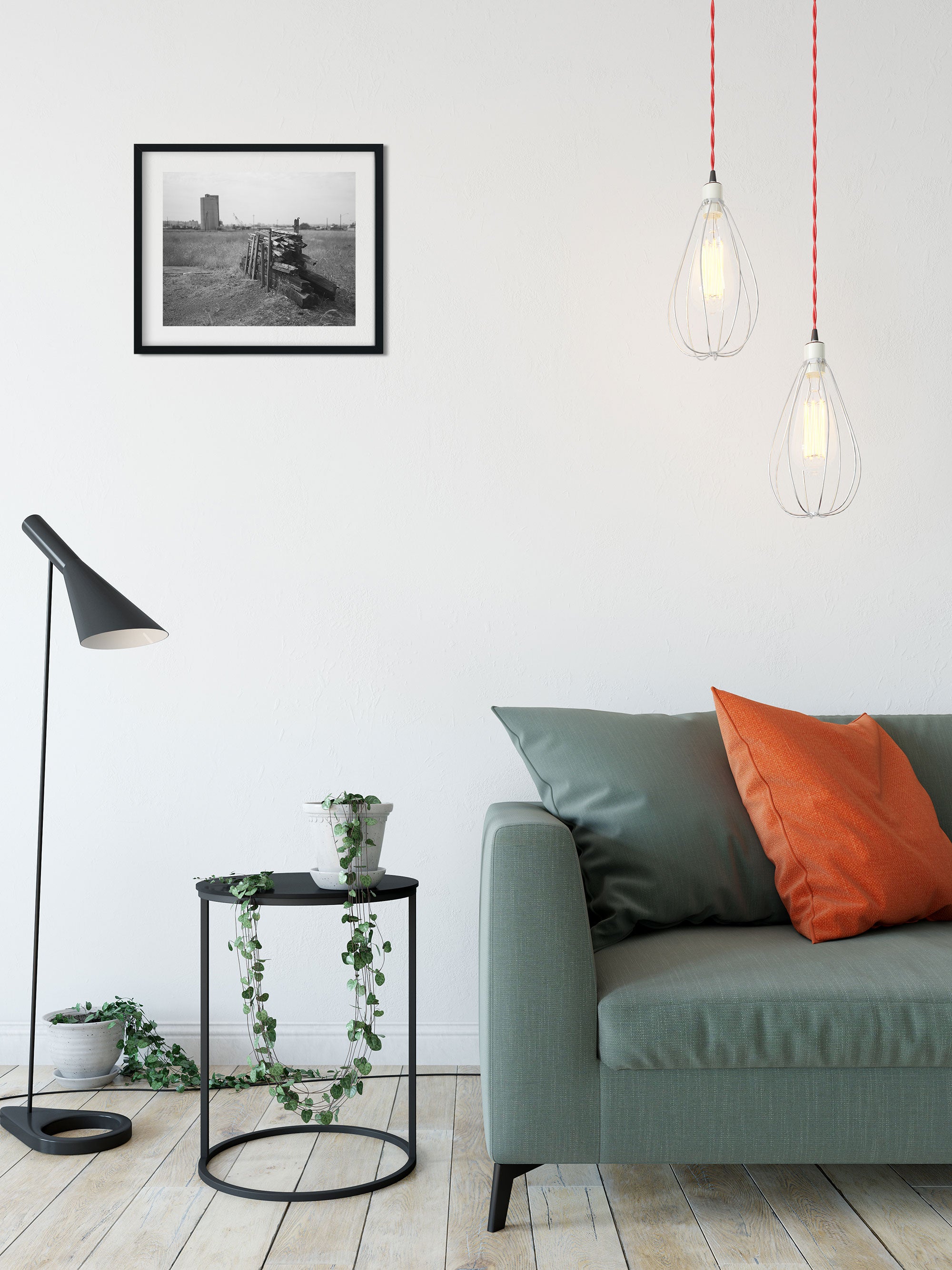 Industrial Meadow Black and White Photo Print - Photography