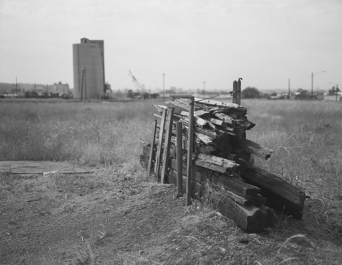Industrial Meadow Black and White Photo Print - Photography