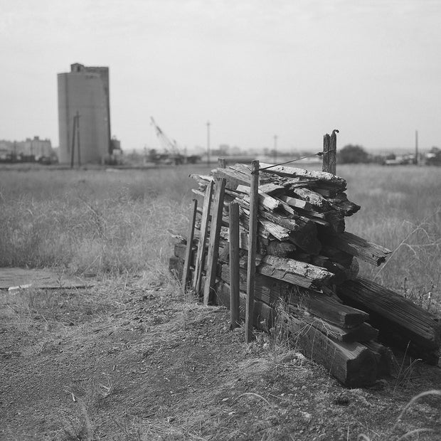 Industrial Meadow Black and White Photo Print - Photography