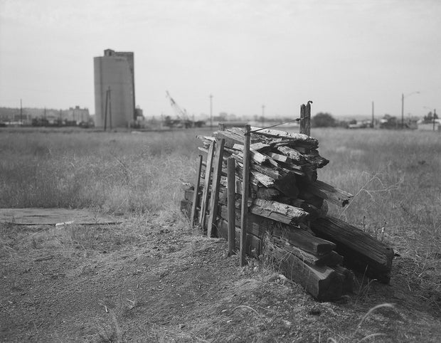 Industrial Meadow Black and White Photo Print - Photography