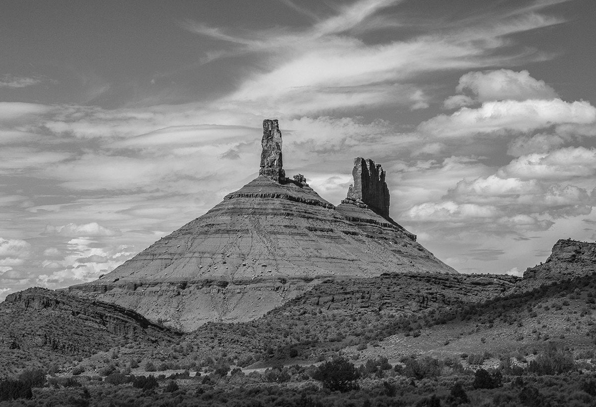 King and Castle Southwest Black White Wall Art Print -