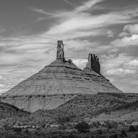 King and Castle Southwest Black White Wall Art Print -