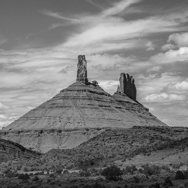 King and Castle Southwest Black White Wall Art Print -