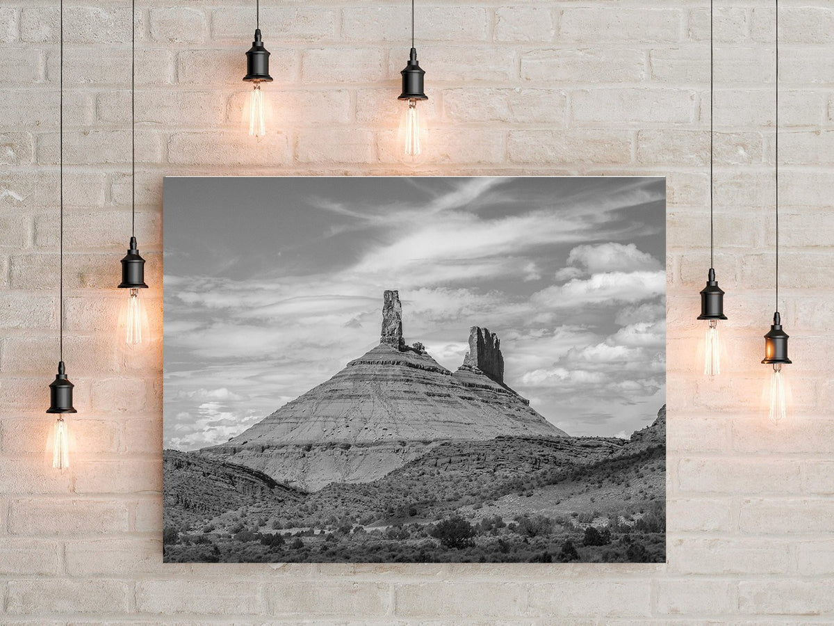 King and Castle Southwest Black White Wall Art Print -