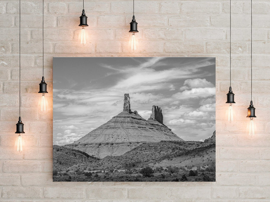 King and Castle Southwest Black White Wall Art Print -