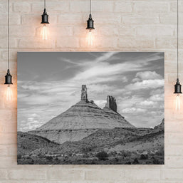 King and Castle Southwest Black White Wall Art Print -