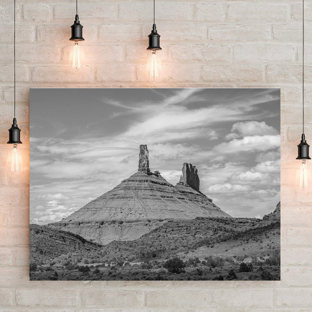 King and Castle Southwest Black White Wall Art Print -
