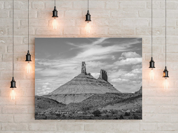 King and Castle Southwest Black White Wall Art Print -