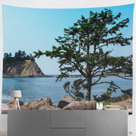 La Push Coastline Beach Microfiber Wall Tapestry - 104x88 -