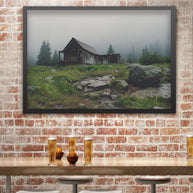 Lonely Mountain Cabin Rustic Fine Art Print - Photography