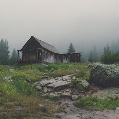 Lonely Mountain Cabin Rustic Fine Art Print - Photography