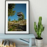 Montana Photography Print Garver Mountain Lookout Tower