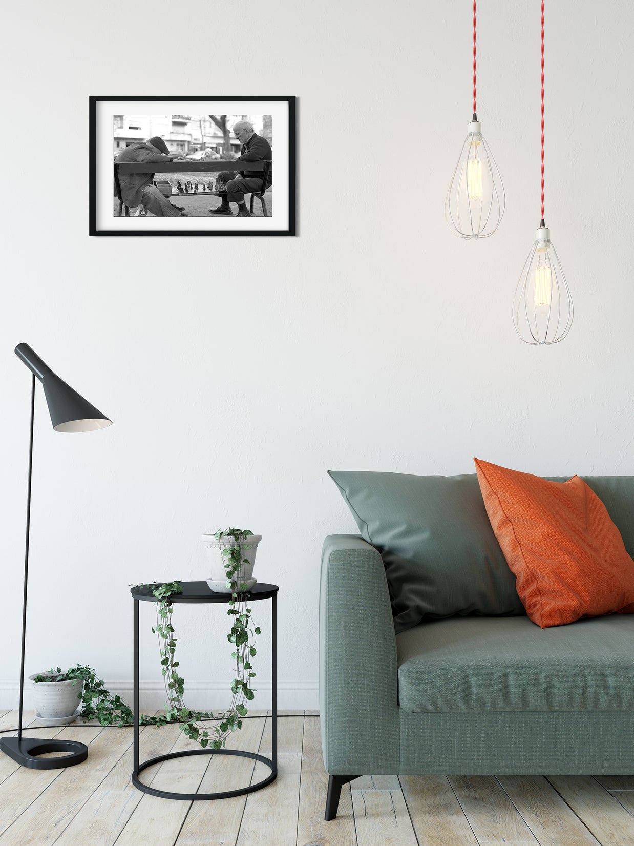 Chess in Palermo Black and White Art Print - Photography