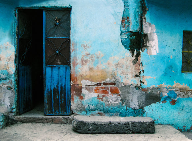 Blue Doorway Photo Print Mexico Photography