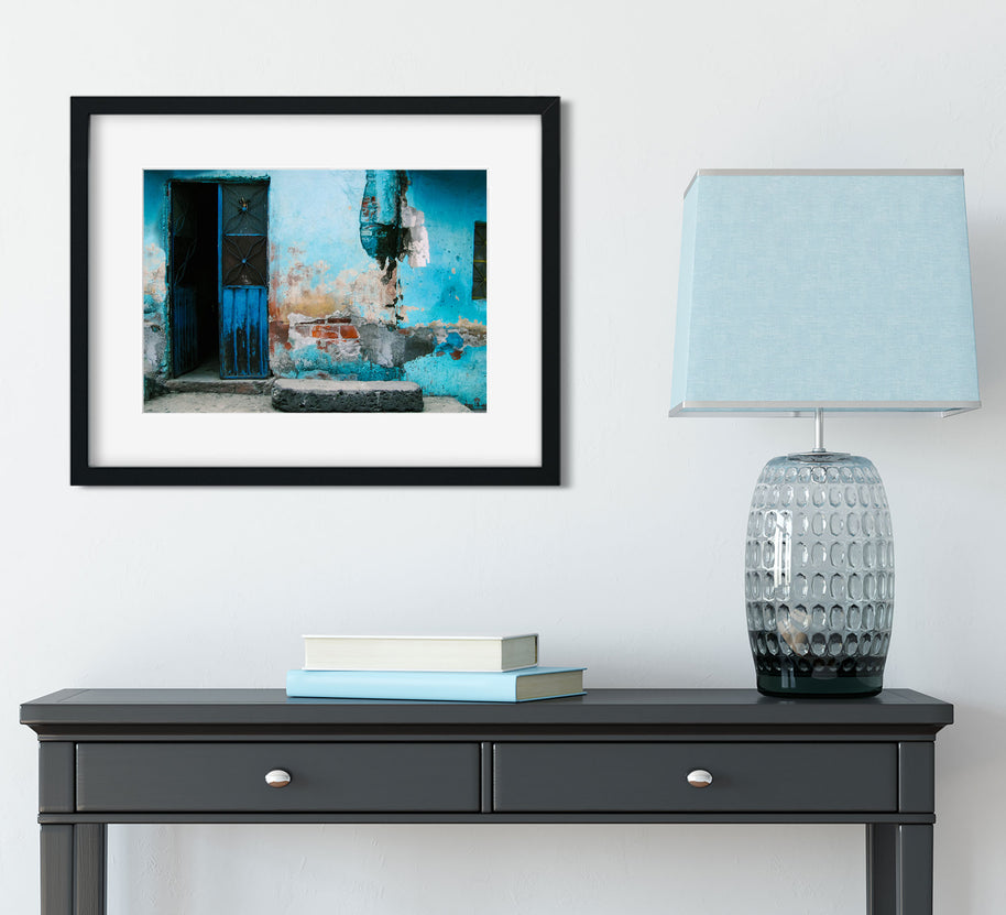 Blue Doorway Photo Print Mexico Photography