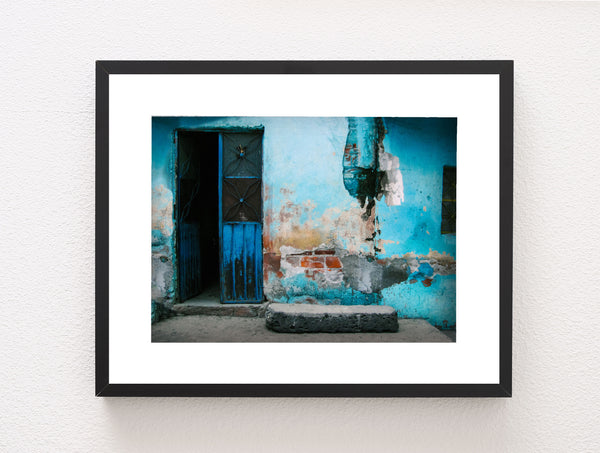 Blue Doorway Photo Print Mexico Photography