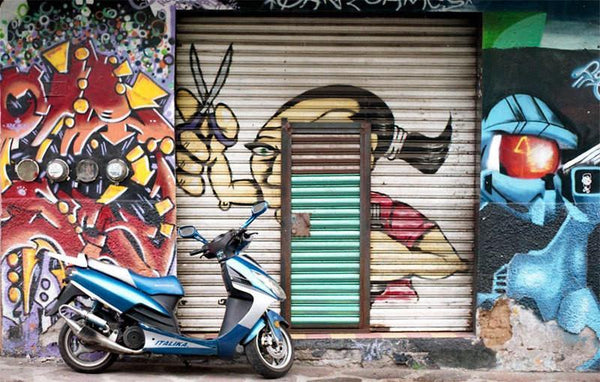 Mexico City Scooter and Street Art - Photography