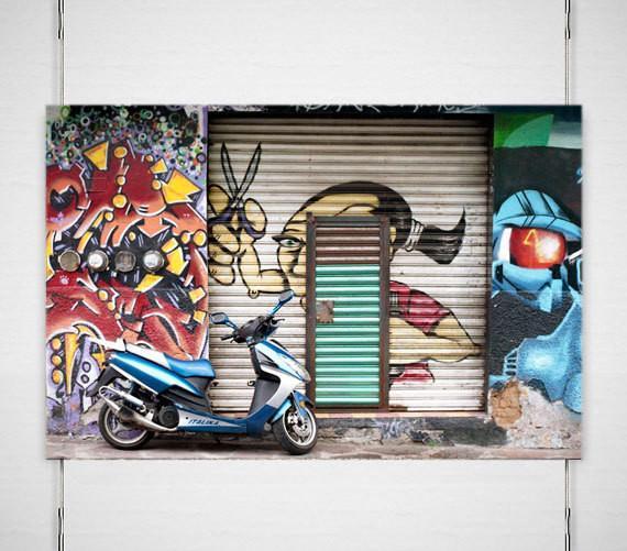 Mexico City Scooter and Street Art - Photography