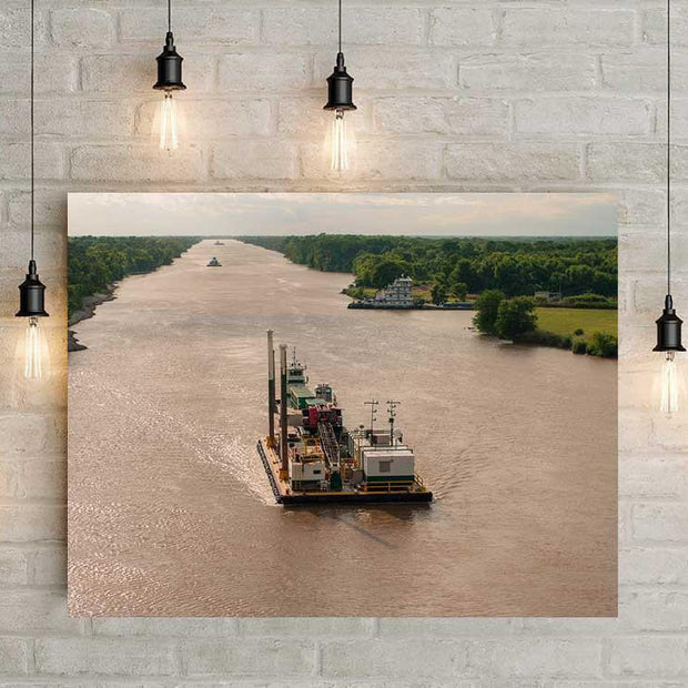 Mississippi River Barge Fine Art Print - Photography