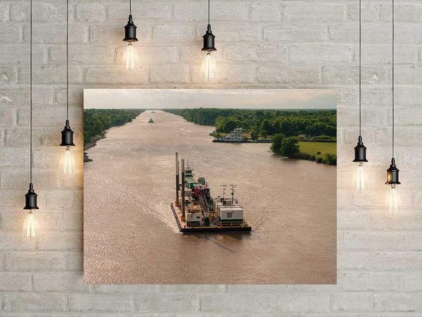 Mississippi River Barge Fine Art Print - Photography