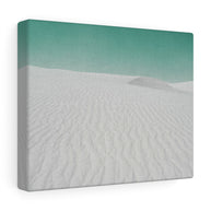 Modern Gift Idea, Dreamy Dunes Canvas Gallery Wrap, Turquoise and White, Teal Decor, Sand Dunes, White Sands New Mexico 10