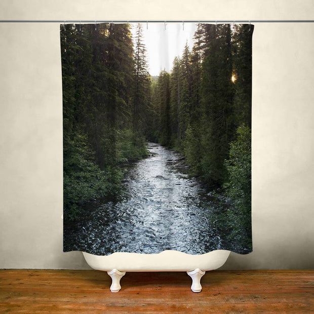 Montana River Shower Curtain 71x74 inches - in (180x188cm) -