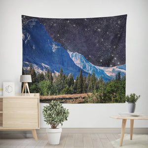 Mountain and Space Wall Tapestry Lost In Nature