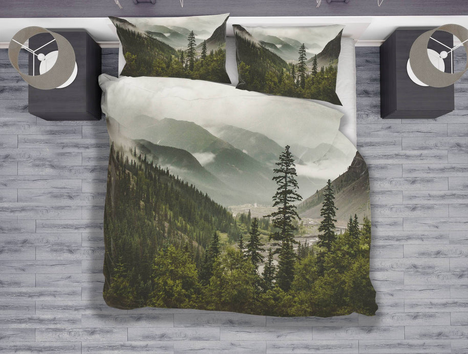Mountain Range, Wanderlust Duvet Cover Set - Twin, Queen, King Lost in Nature