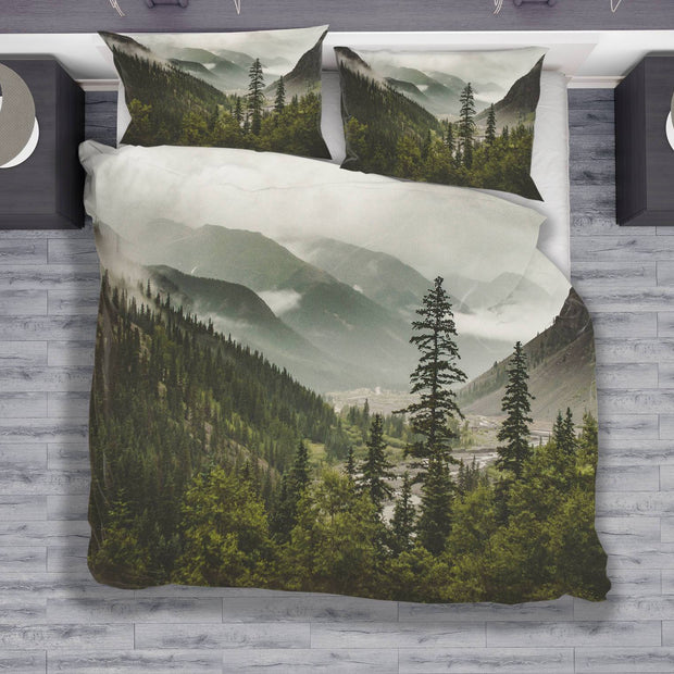 Mountain Range, Wanderlust Duvet Cover Set - Twin, Queen, King Lost in Nature