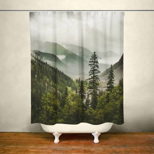 Mountain Valley Shower Curtain 71x74 inches Colorado Home