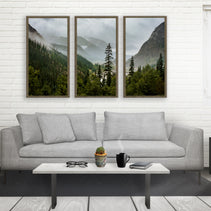 Mountain Valley Colorado Triptych Large Canvas Wall Art or 3