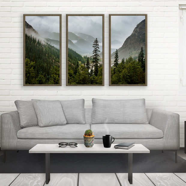 Mountain Valley Colorado Triptych Large Canvas Wall Art or 3