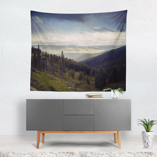 Mountains Forever, Scenic Wall Tapestry Lost In Nature