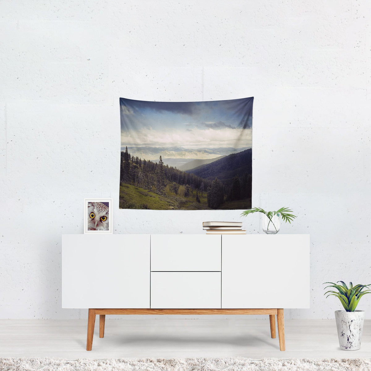 Mountains Forever, Scenic Wall Tapestry Lost In Nature