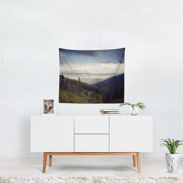 Mountains Forever, Scenic Wall Tapestry Lost In Nature