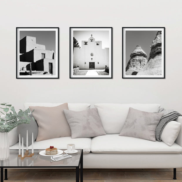 New Mexico Black and White Print Set Collection of 3 Prints