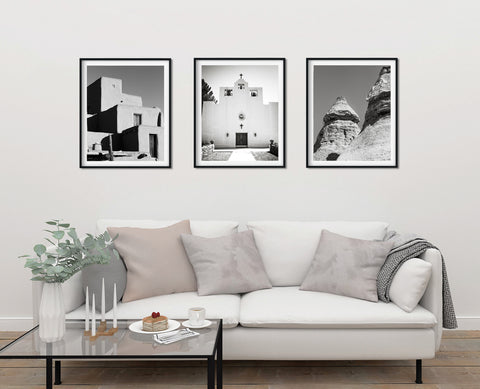 New Mexico Black and White Print Set Collection of 3 Prints