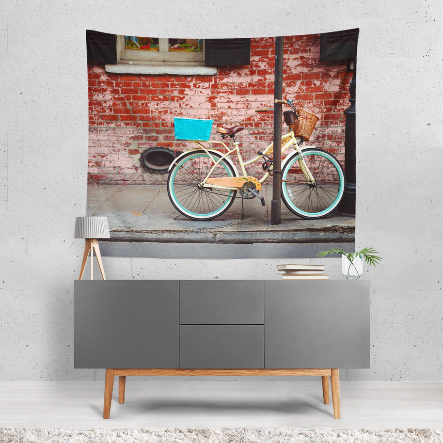 New Orleans Bicycle Wall Tapestry Lost In Nature